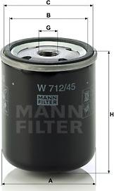 Mann-Filter W 712/45 - Filtre hydraulique, boîte automatique cwaw.fr