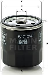 Mann-Filter W 712/41 - Filtre à huile cwaw.fr