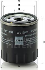 Mann-Filter W 712/42 - Filtre à huile cwaw.fr