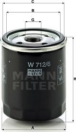 Mann-Filter W 712/6 - Filtre à huile cwaw.fr