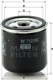 Mann-Filter W 712/80 - Filtre à huile cwaw.fr