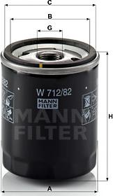 Mann-Filter W 712/82 - Filtre à huile cwaw.fr