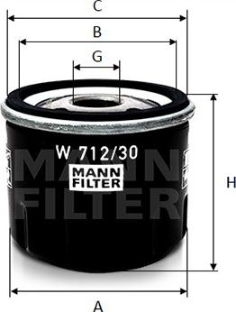 Mann-Filter W 712/30 - Filtre à huile cwaw.fr