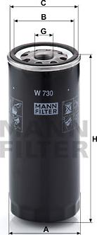 Mann-Filter W 730 - Filtre à huile cwaw.fr