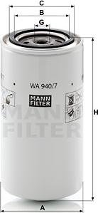 Mann-Filter WA 940/7 - Filtre de liquide de refroidissement cwaw.fr