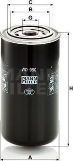 Mann-Filter WD 950 - Filtre, système hydraulique de travail cwaw.fr