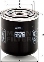 Mann-Filter WD 920 - Filtre, système hydraulique de travail cwaw.fr