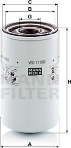 Mann-Filter WD 11 002 - Filtre, système hydraulique de travail cwaw.fr