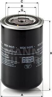 Mann-Filter WDK 940/5 - Filtre à carburant cwaw.fr