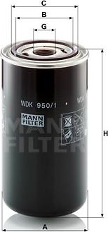 Mann-Filter WDK 950/1 - Filtre à carburant cwaw.fr