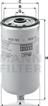 Mann-Filter WDK 725 - Filtre à carburant cwaw.fr