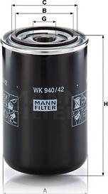 Mann-Filter WK 940/42 - Filtre à carburant cwaw.fr