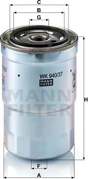 Mann-Filter WK 940/37 x - Filtre à carburant cwaw.fr