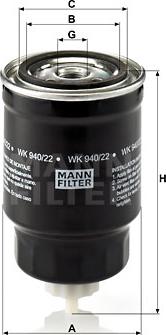 Mann-Filter WK 940/22 - Filtre à carburant cwaw.fr