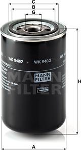 Mann-Filter WK 940/2 - Filtre à carburant cwaw.fr