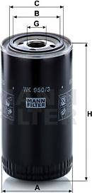 Mann-Filter WK 950/3 - Filtre à carburant cwaw.fr