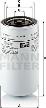 Mann-Filter WK 952/3 - Filtre à carburant cwaw.fr