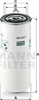 Mann-Filter WK 962/7 - Filtre à carburant cwaw.fr