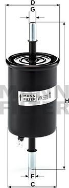 Mann-Filter WK 55/3 - Filtre à carburant cwaw.fr