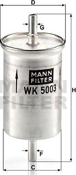 Mann-Filter WK 5003 - Filtre à carburant cwaw.fr