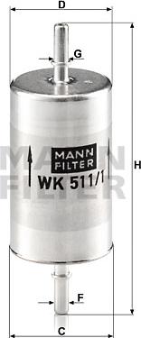 Mann-Filter WK 511/1 - Filtre à carburant cwaw.fr