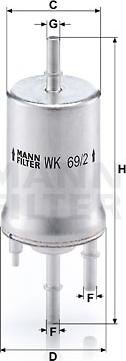 Mann-Filter WK 69/2 - Filtre à carburant cwaw.fr