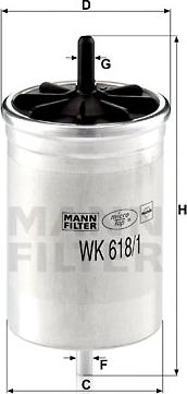 Mann-Filter WK 618/1 - Filtre à carburant cwaw.fr