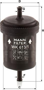 Mann-Filter WK 613/1 - Filtre à carburant cwaw.fr