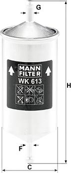 Mann-Filter WK 613 - Filtre à carburant cwaw.fr