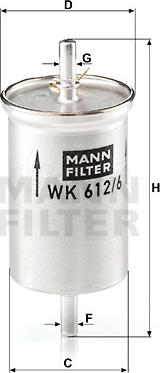 Mann-Filter WK 612/6 - Filtre à carburant cwaw.fr