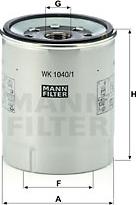 Mann-Filter WK 1040/1 x - Filtre à carburant cwaw.fr