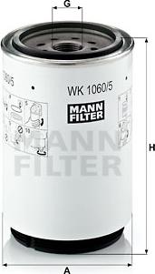 Mann-Filter WK 1060/5 x - Filtre à carburant cwaw.fr