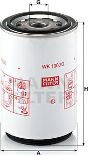 Mann-Filter WK 1060/3 x - Filtre à carburant cwaw.fr