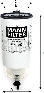 Mann-Filter WK 1060 - Filtre à carburant cwaw.fr