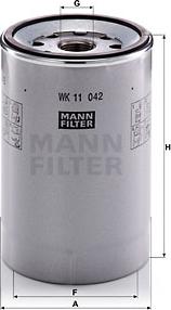 Mann-Filter WK 11 042 z - Filtre à carburant cwaw.fr