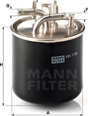 Mann-Filter WK 1136 - Filtre à carburant cwaw.fr