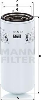 Mann-Filter WK 12 006 - Filtre à carburant cwaw.fr