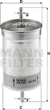 Mann-Filter WK 849 - Filtre à carburant cwaw.fr