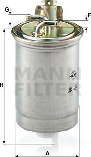 Mann-Filter WK 841 - Filtre à carburant cwaw.fr