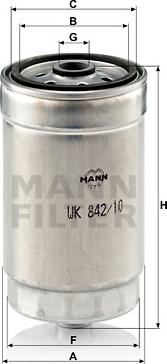 Mann-Filter WK 842/10 - Filtre à carburant cwaw.fr