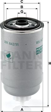 Mann-Filter WK 842/11 - Filtre à carburant cwaw.fr