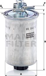 Mann-Filter WK 842/12 x - Filtre à carburant cwaw.fr