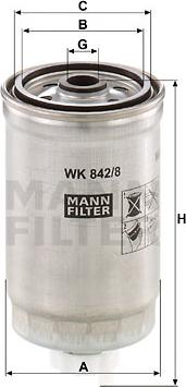 Mann-Filter WK 842/8 - Filtre à carburant cwaw.fr