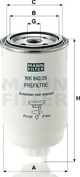 Mann-Filter WK 842/26 - Filtre à carburant cwaw.fr