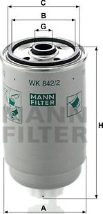 Mann-Filter WK 842/2 - Filtre à carburant cwaw.fr