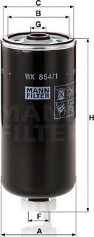 Mann-Filter WK 854/1 - Filtre à carburant cwaw.fr