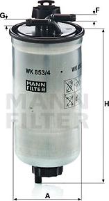 Mann-Filter WK 853/4 z - Filtre à carburant cwaw.fr