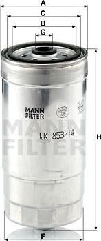 Mann-Filter WK 853/14 - Filtre à carburant cwaw.fr