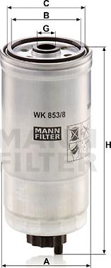 Mann-Filter WK 853/8 - Filtre à carburant cwaw.fr