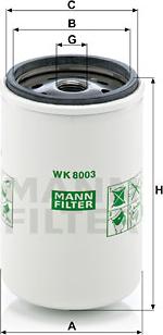 Mann-Filter WK 8003 x - Filtre à carburant cwaw.fr